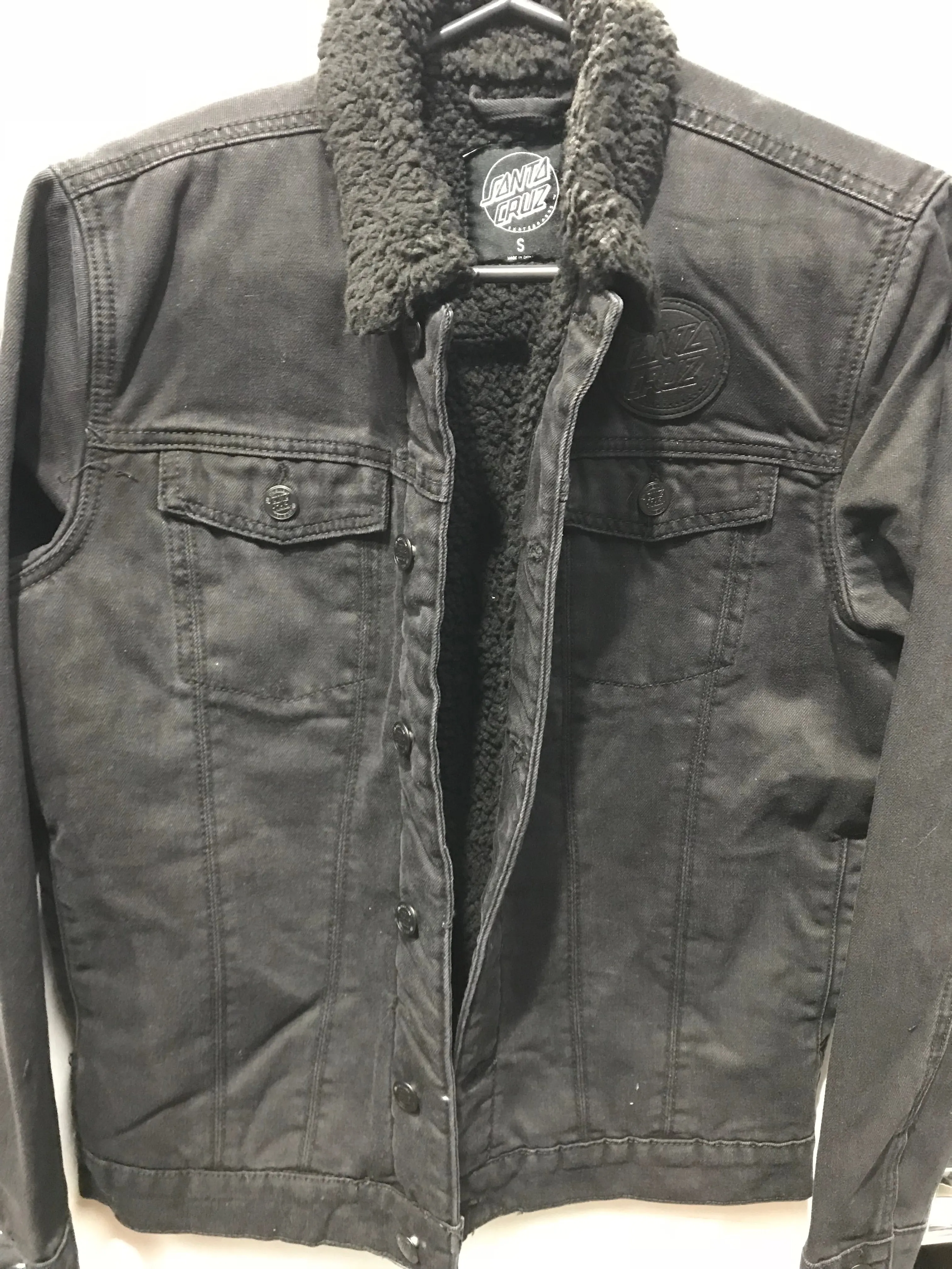 Santa Cruz  Seacliff Sherpa Denim Black Jacket