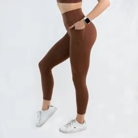 Scrunch Bum Full Length Pocket Tights Chocolate