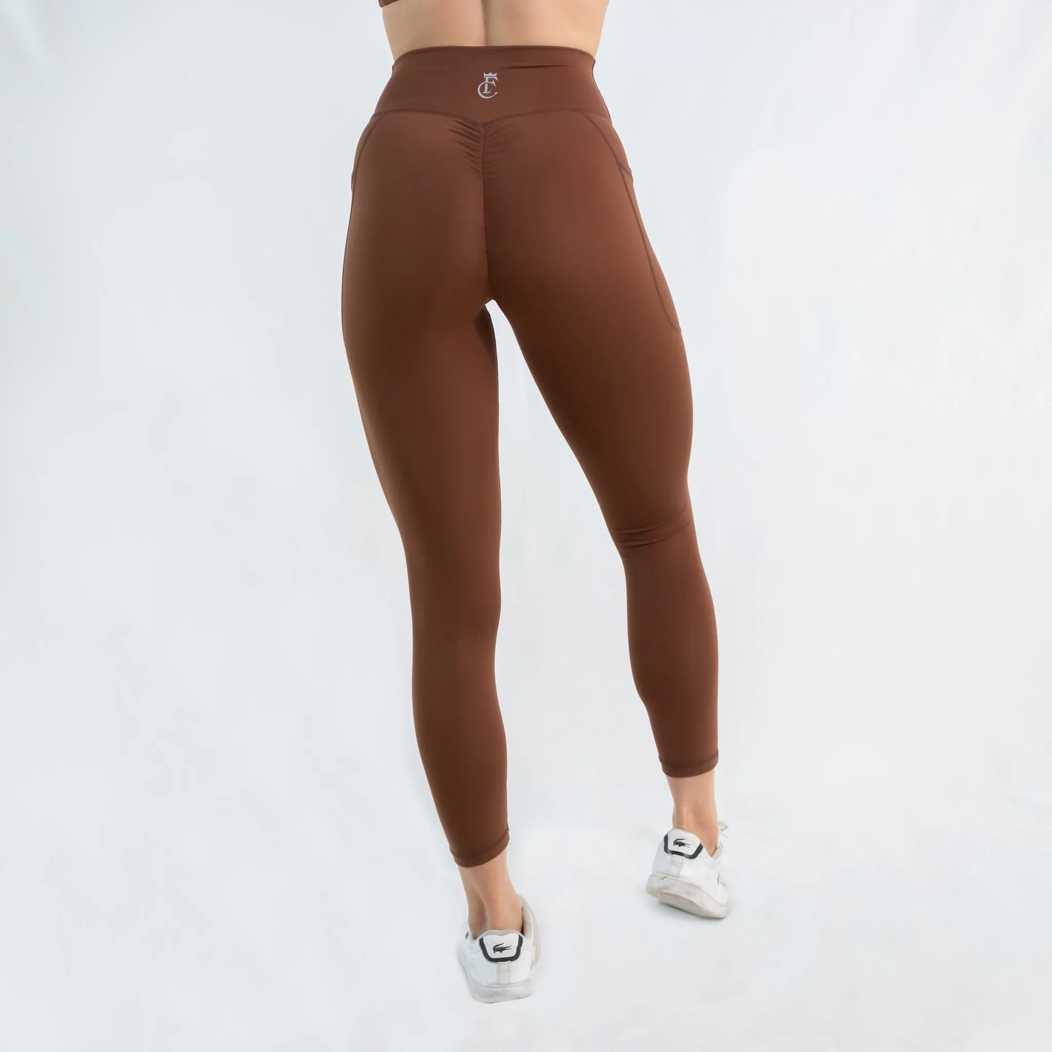 Scrunch Bum Full Length Pocket Tights Chocolate
