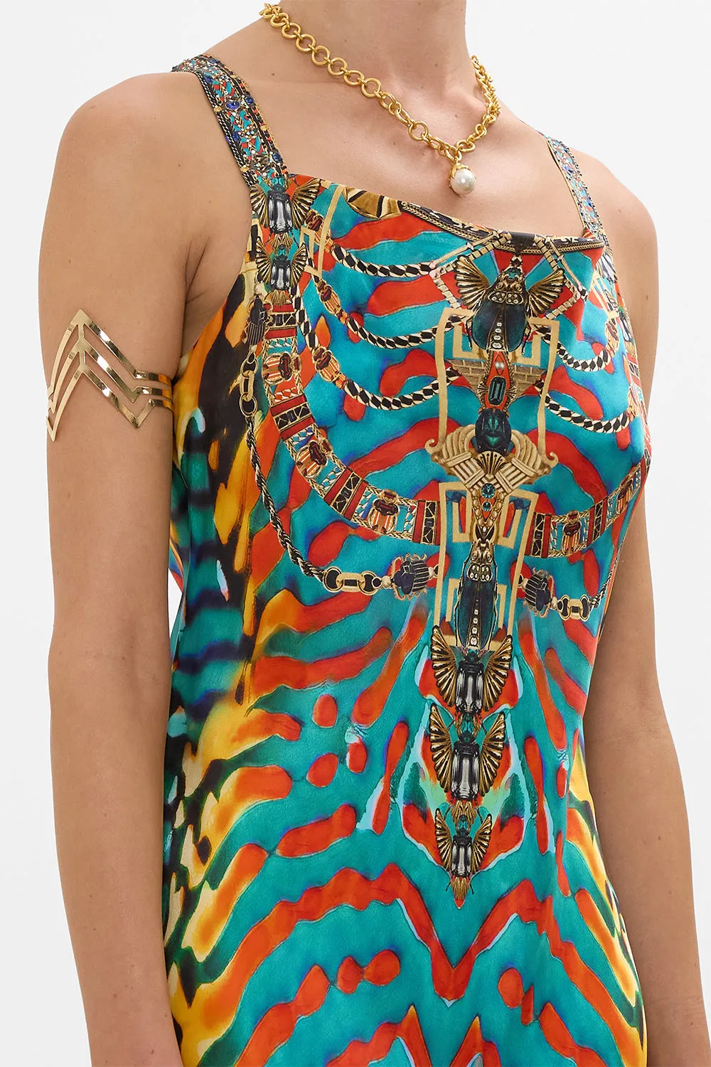 SHORT BIAS SLIP DRESS WITH WIDE STRAP DESERT VISIONS