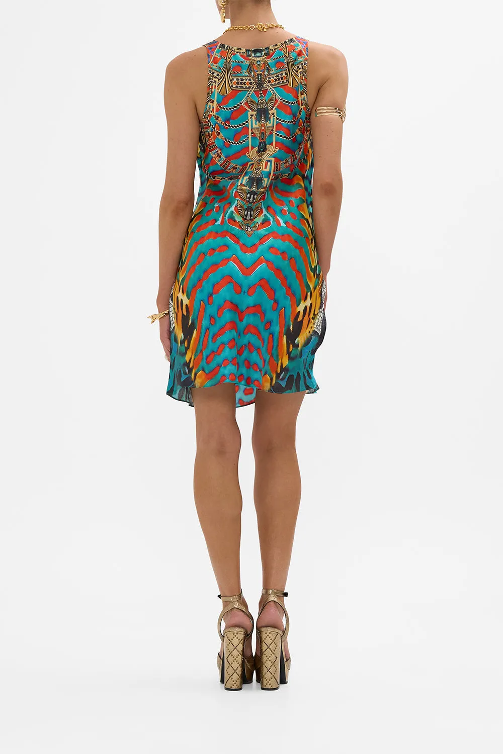 SHORT BIAS SLIP DRESS WITH WIDE STRAP DESERT VISIONS