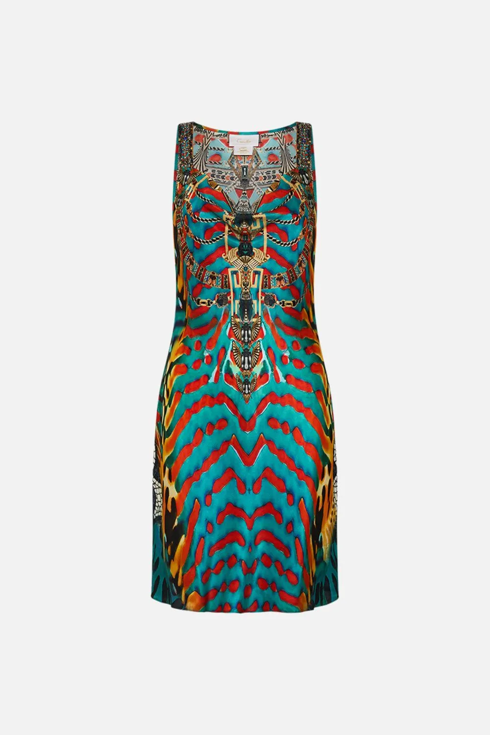 SHORT BIAS SLIP DRESS WITH WIDE STRAP DESERT VISIONS