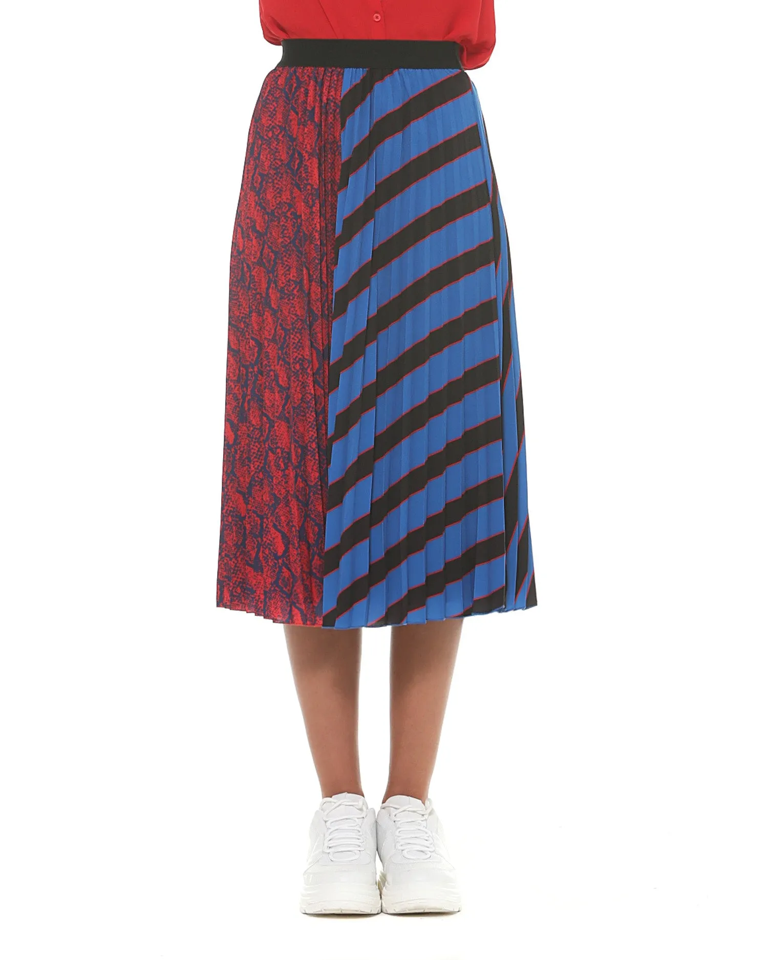 Skirt with double texture