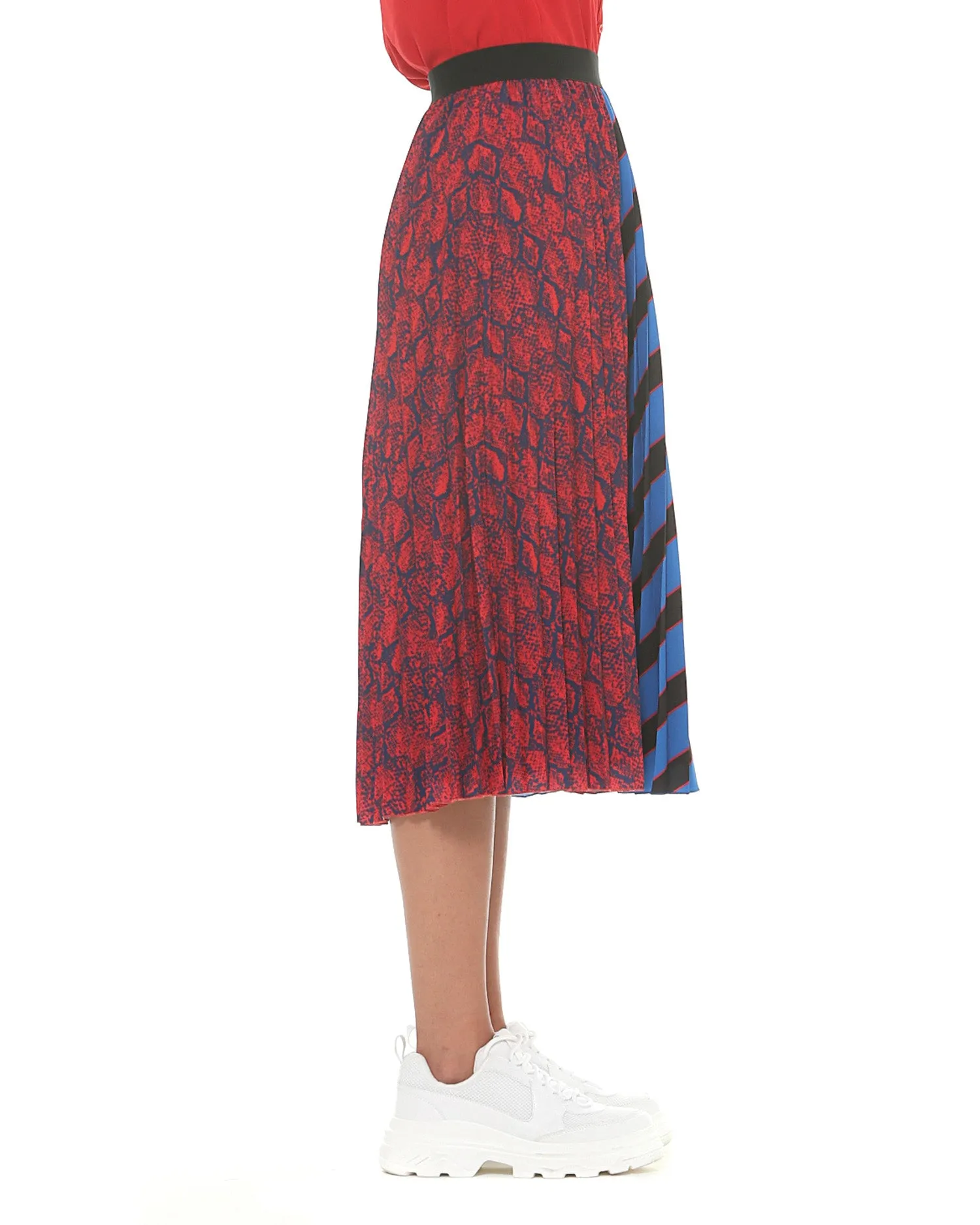 Skirt with double texture