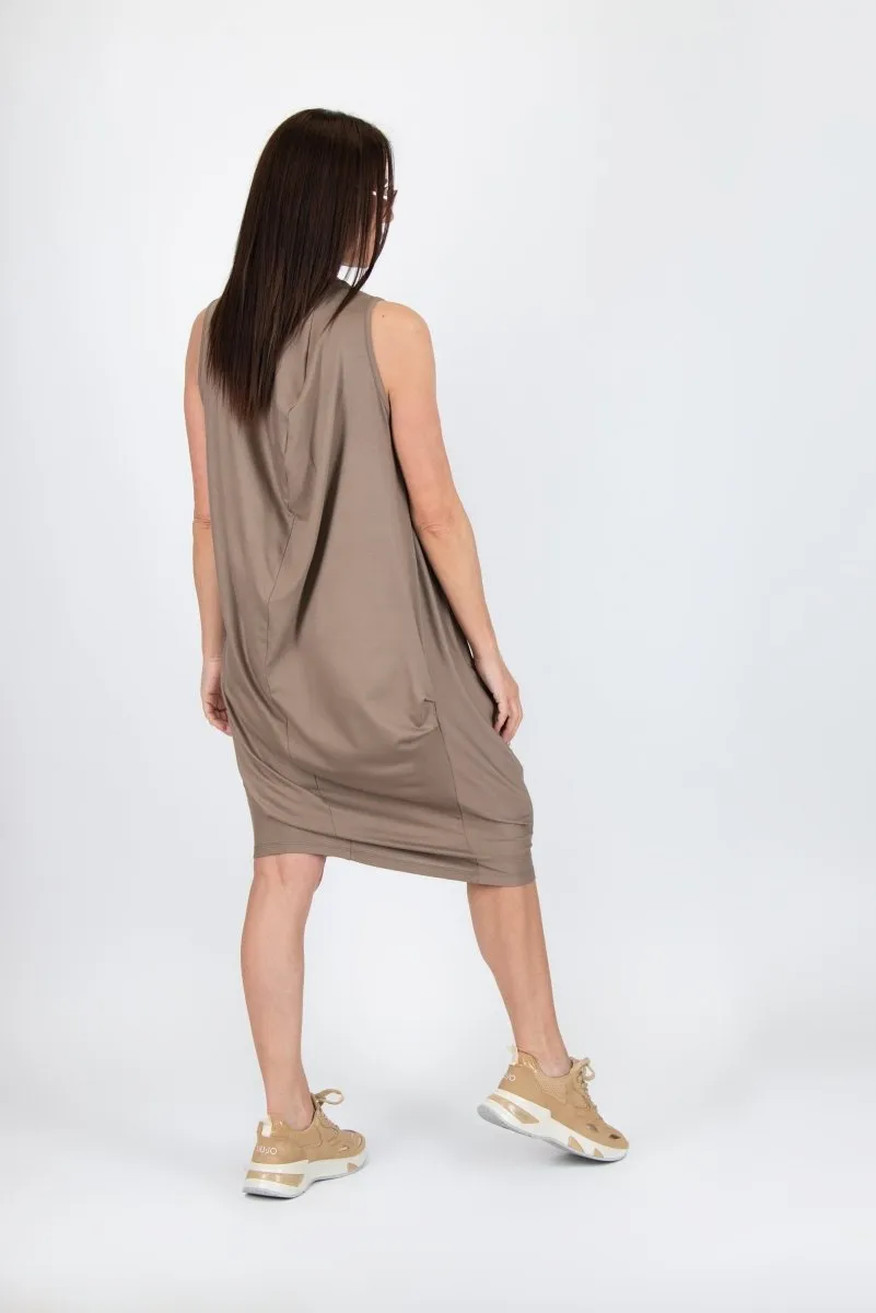 Sleeveless Jersey Dress ONIX  SALE