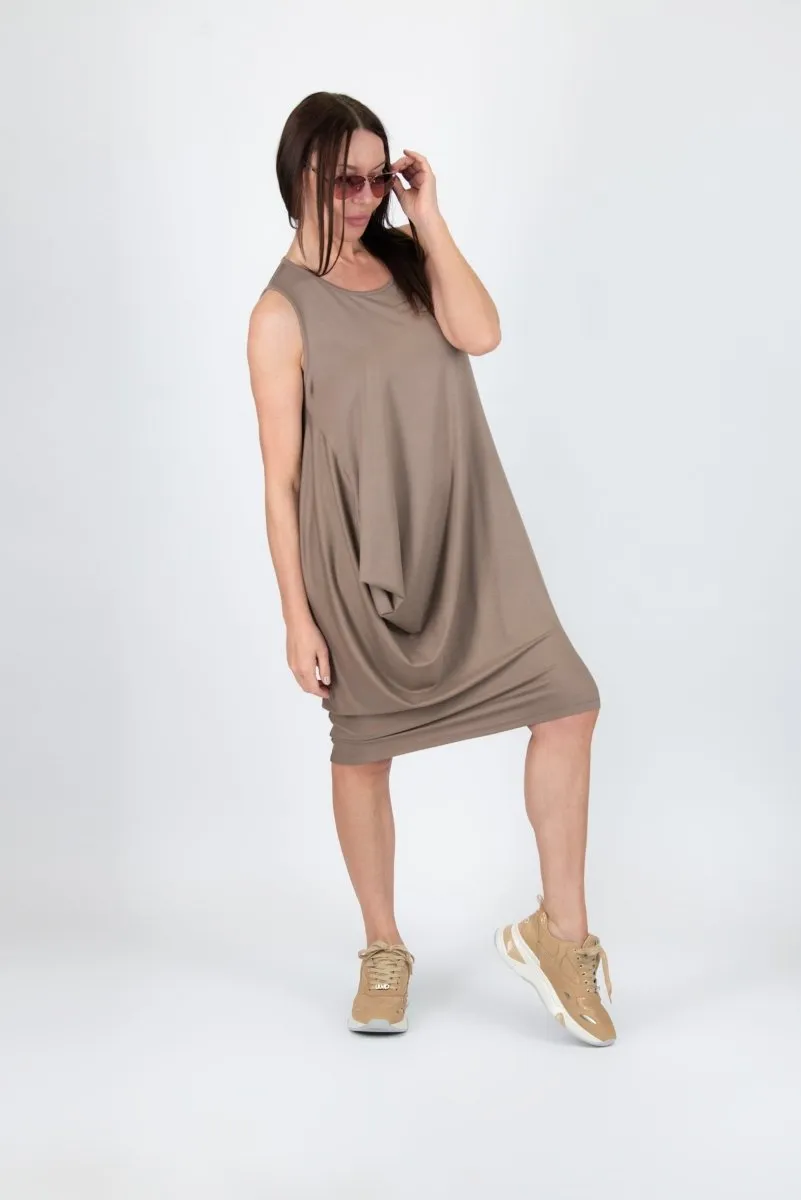 Sleeveless Jersey Dress ONIX  SALE