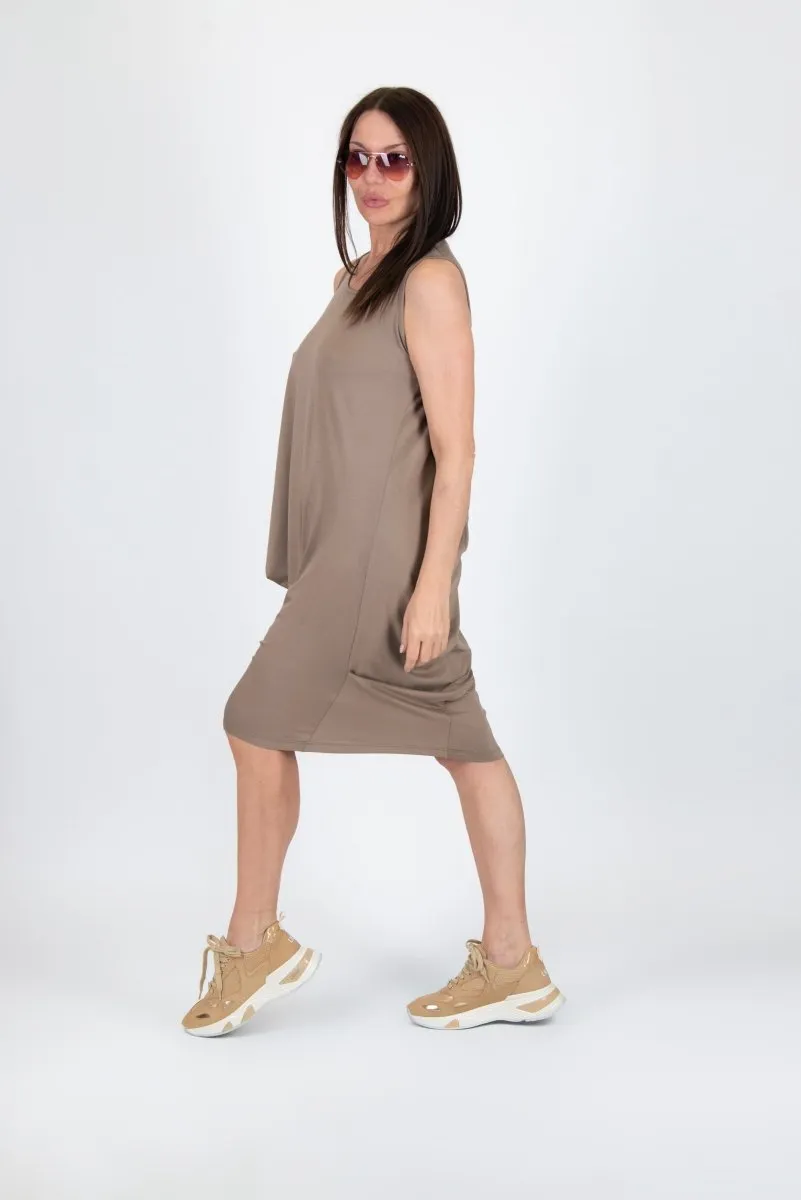 Sleeveless Jersey Dress ONIX  SALE