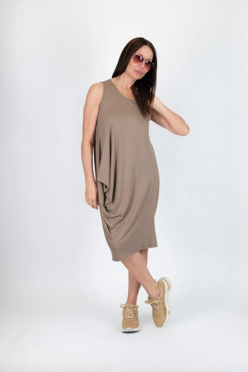 Sleeveless Jersey Dress ONIX  SALE
