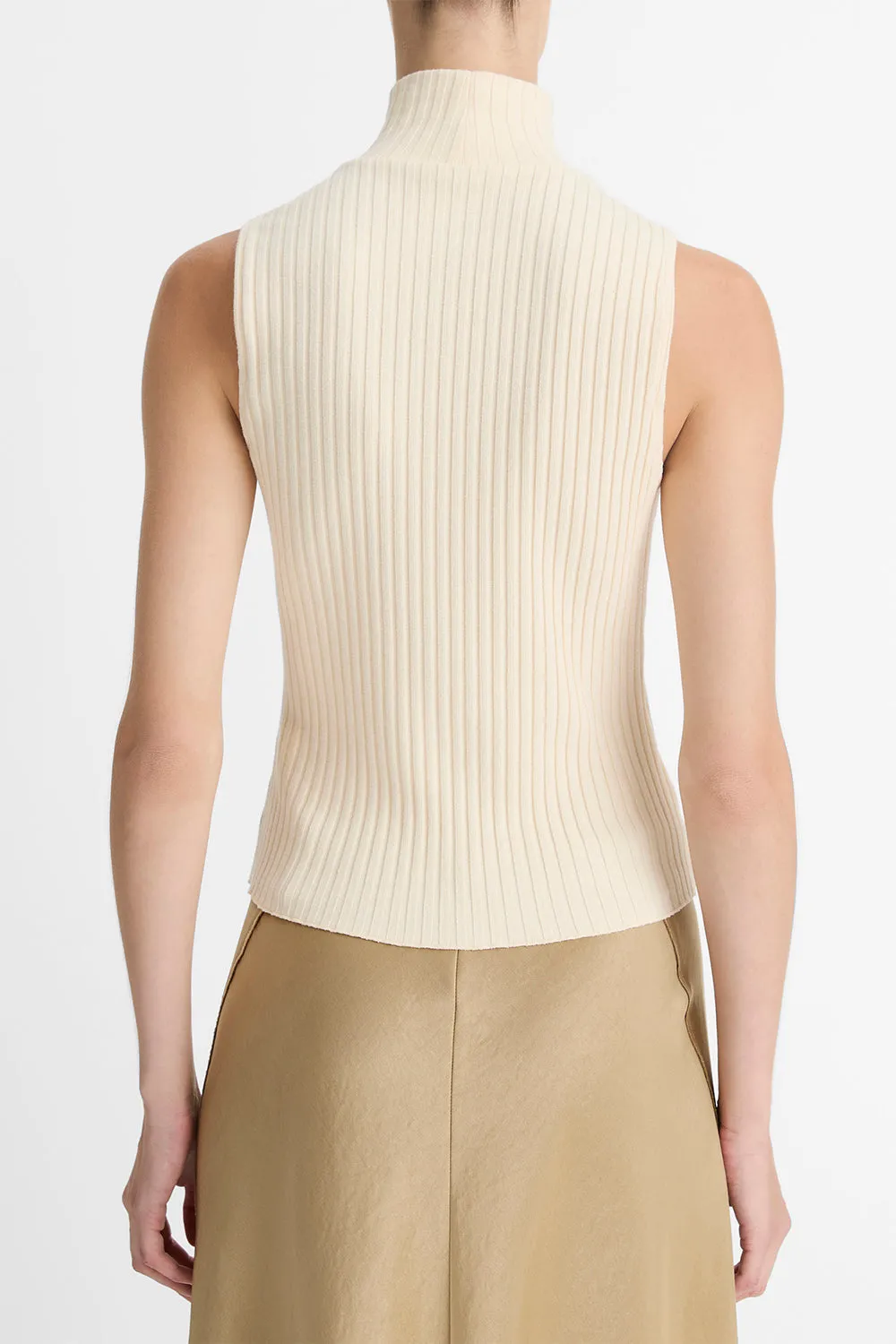 Sleeveless Turtleneck - Chalk