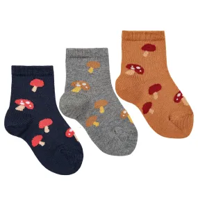 Socks with mushroom print