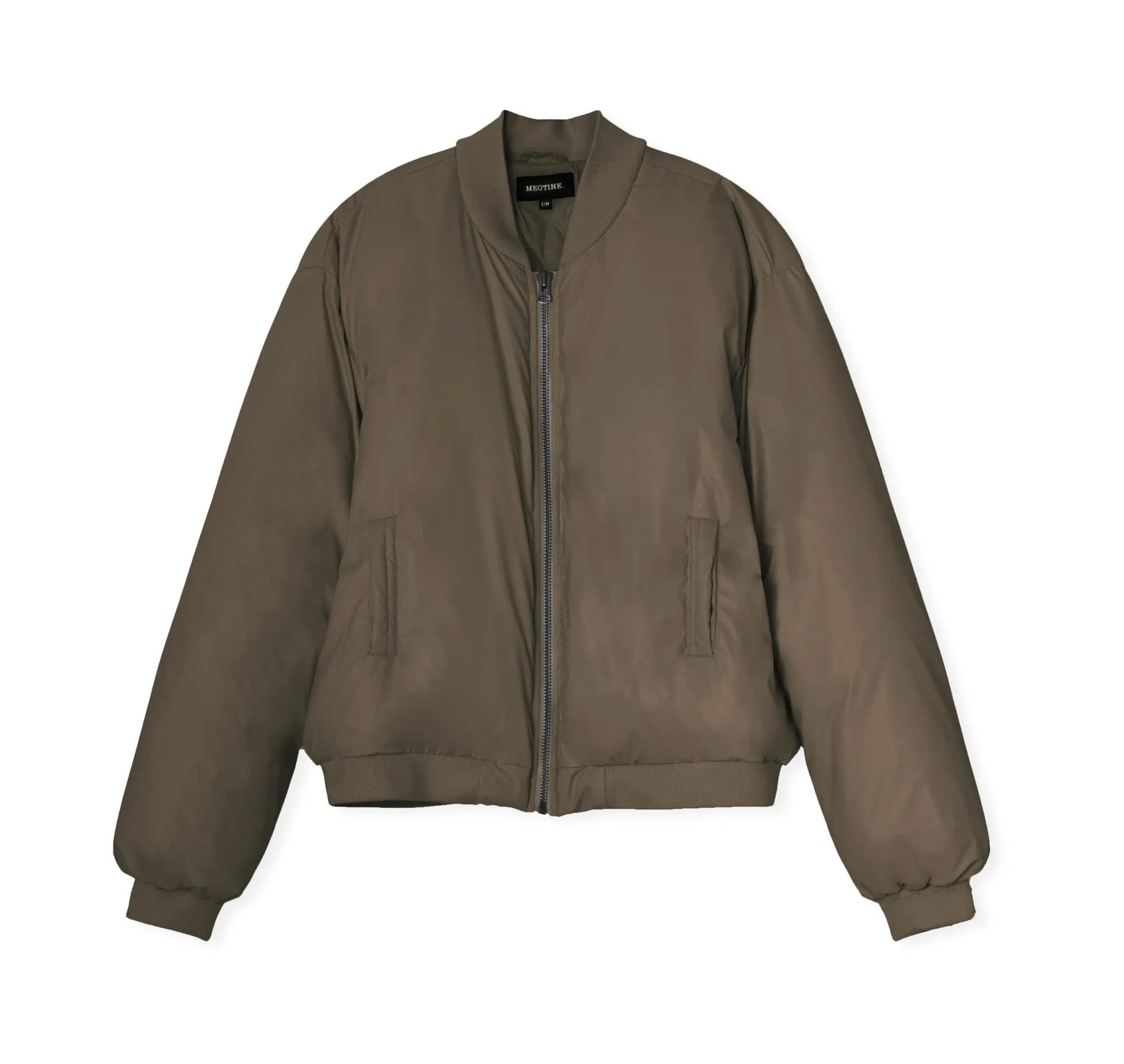 SOL BOMBER JACKET - GREY BROWN
