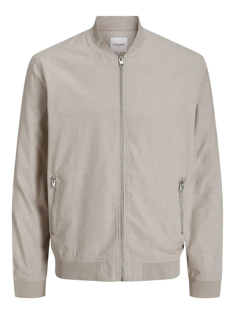 Summer Linen Crockery Bomber Jacket