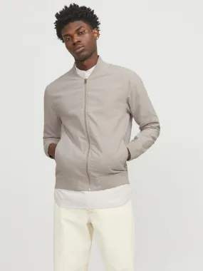 Summer Linen Crockery Bomber Jacket