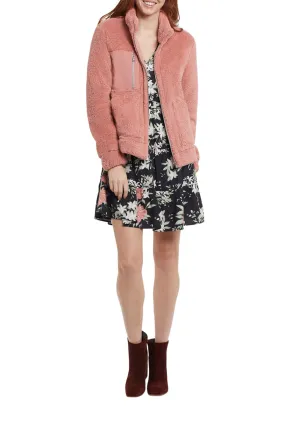 Tribal Mock Neck Zip Up Jacket