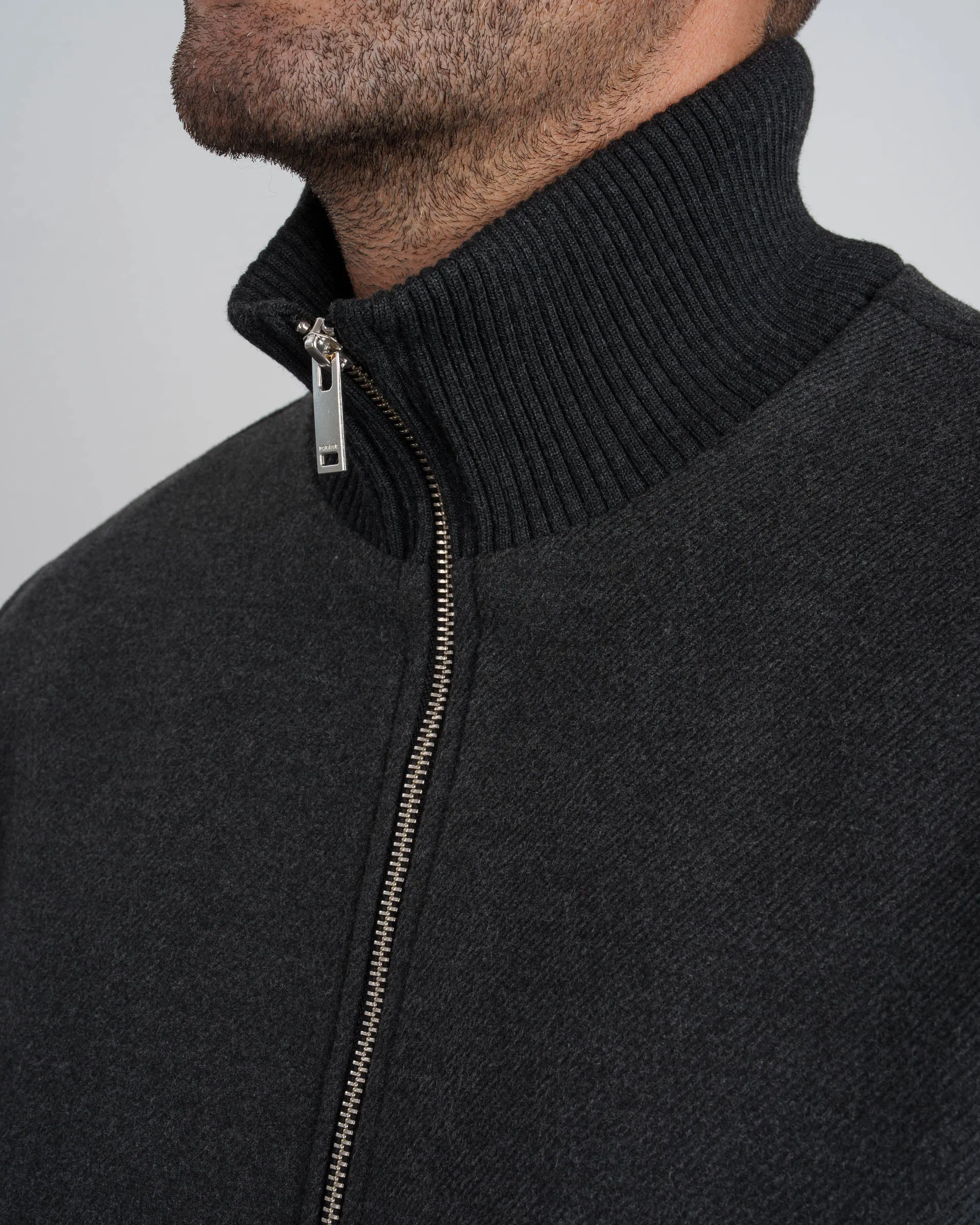 Twill Bomber Jacket (Antharcite)