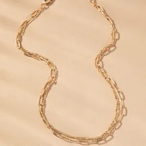 Two Layer Minimalist Chain Necklace