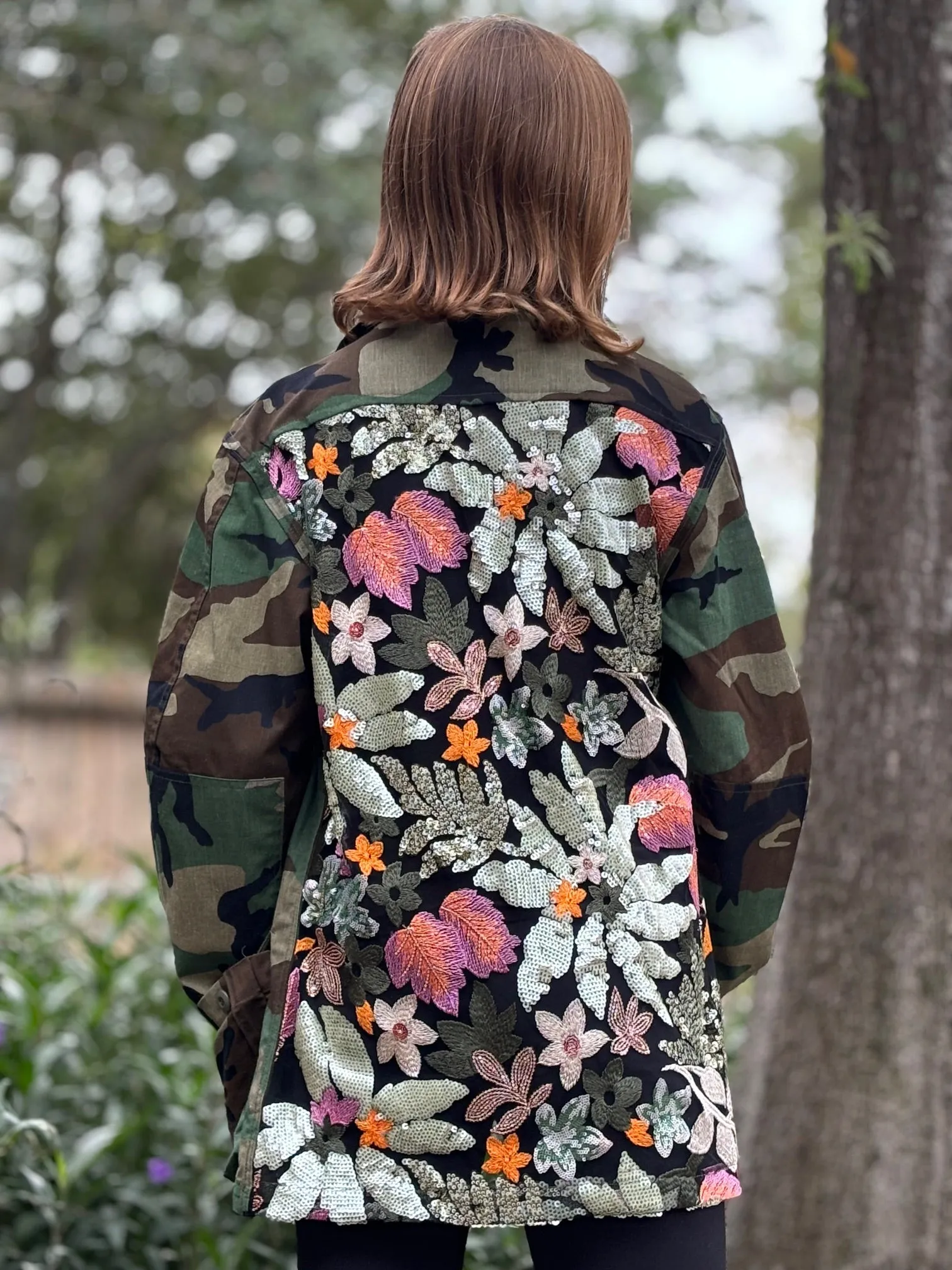 Vintage Camo Jacket - Orange Green