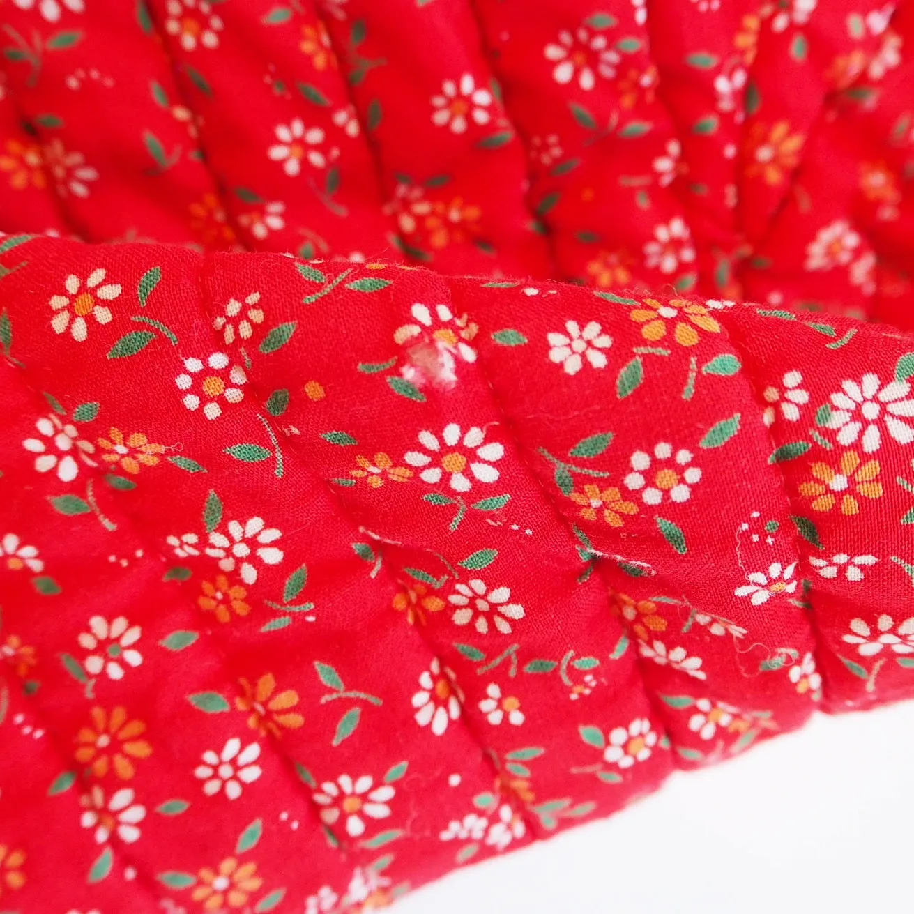 vintage quilted floral coat