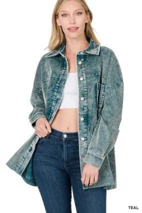 VINTAGE WASHED CORDUROY SHACKET