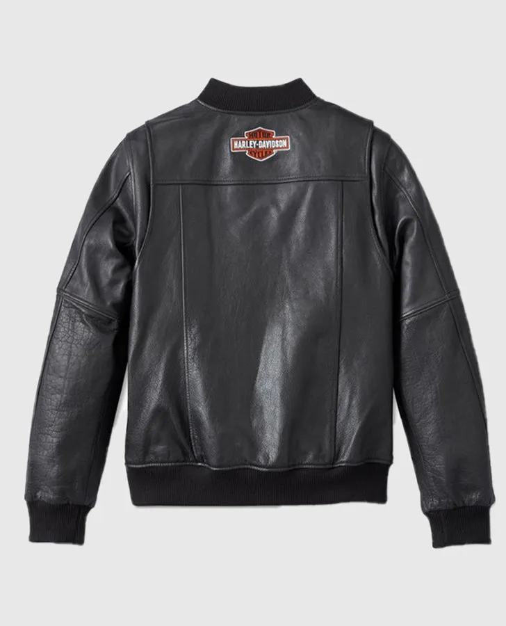 Women's Harley Davidson Piper Bomber Leather Jacket