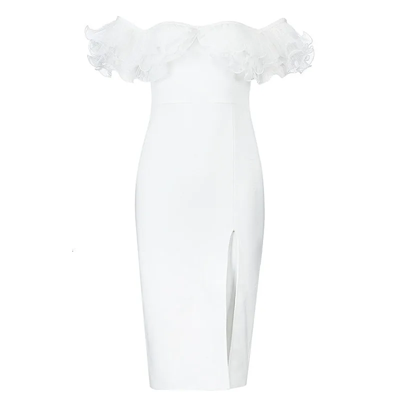 Women's Summer High-Waist Off-Shoulder Dress With Mesh