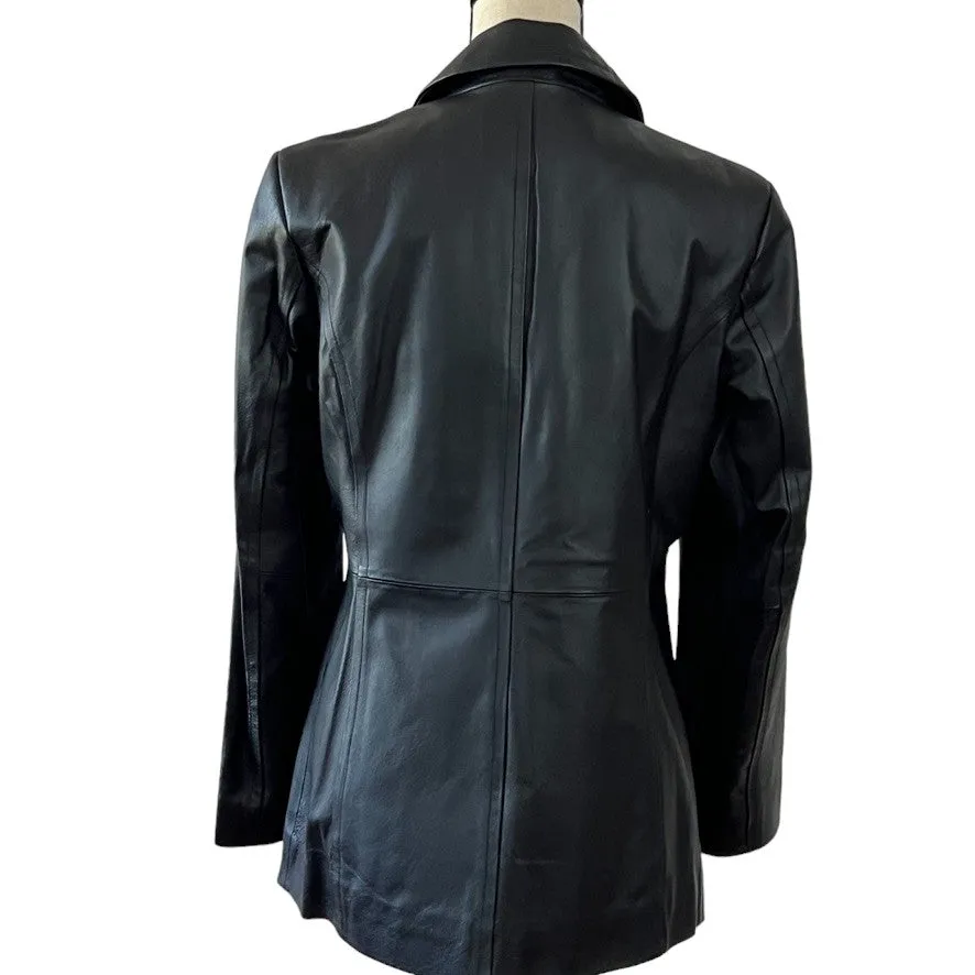 Worthington Black Soft Leather Jacket Small