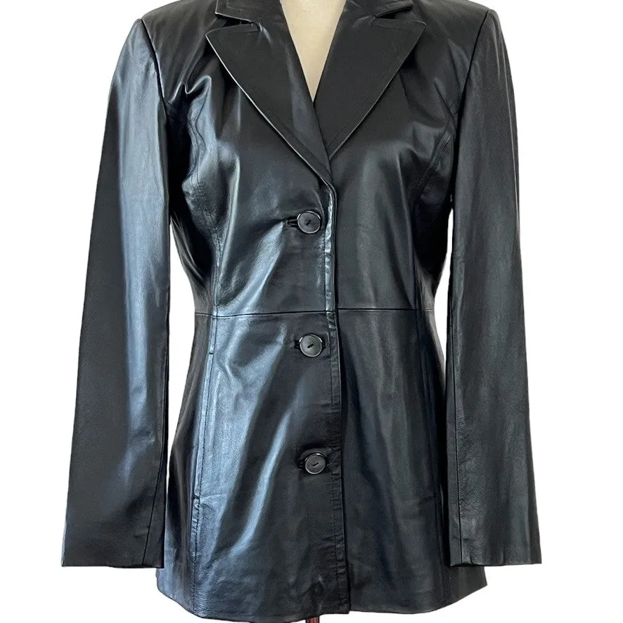 Worthington Black Soft Leather Jacket Small
