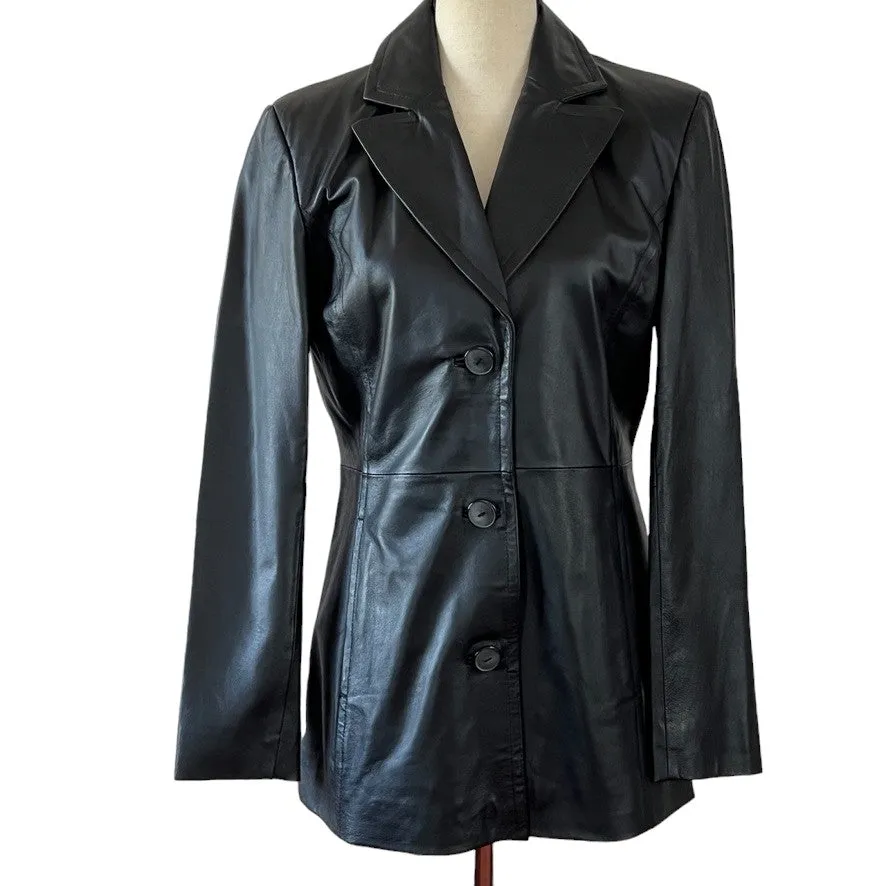 Worthington Black Soft Leather Jacket Small