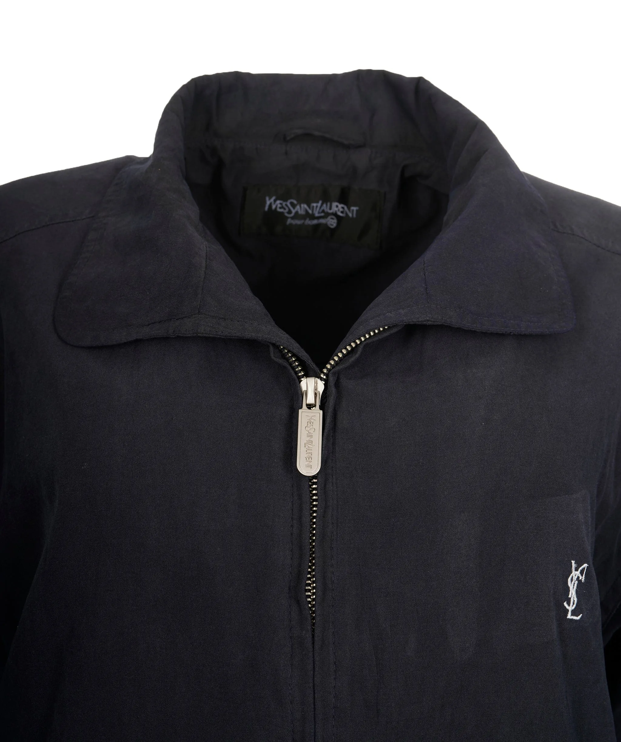 YSL Jacket Yves Saint Laurent Jacket 90s Vintage Bomber Style Harrington Size L( ASL9472