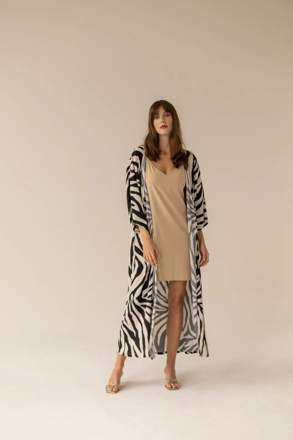 Zebra Maxi Pareo Dress - Print