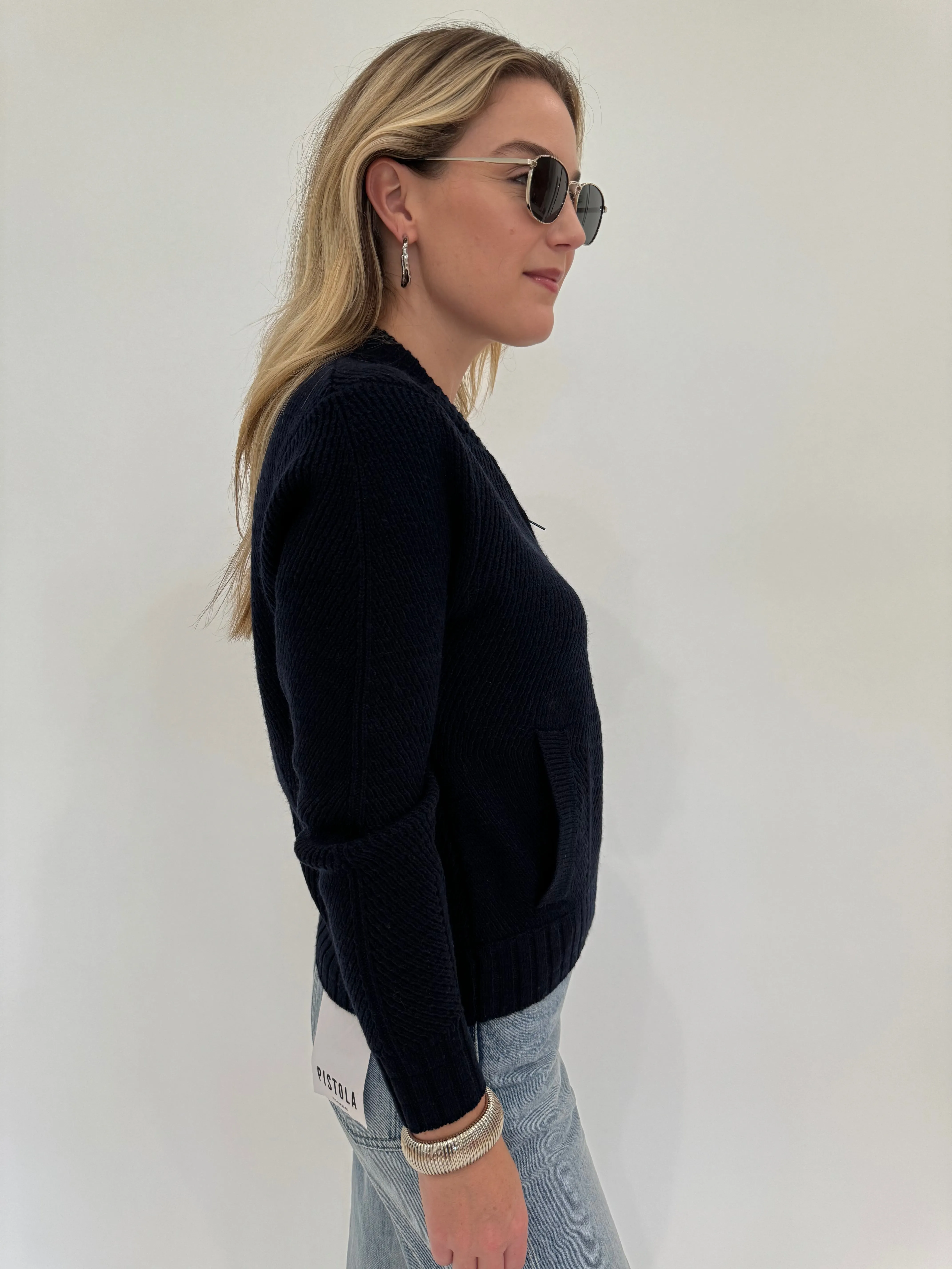 Zip Code Bomber Sweater - Ink